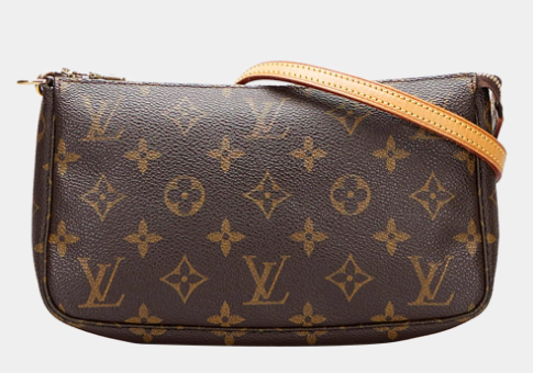 Louis Vuitton Brown Canvas Monogram Pochette Accessoires Long Strap bag